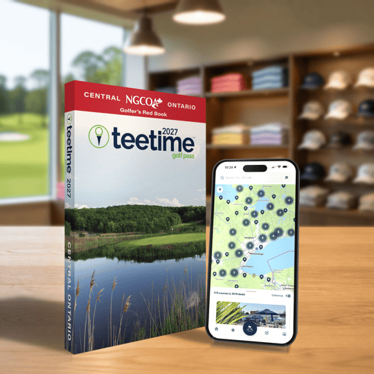 TeeTime Ontario Golf Pass 2027 - Physical pass book and app
